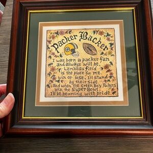 Framed Packer Backer Artwork